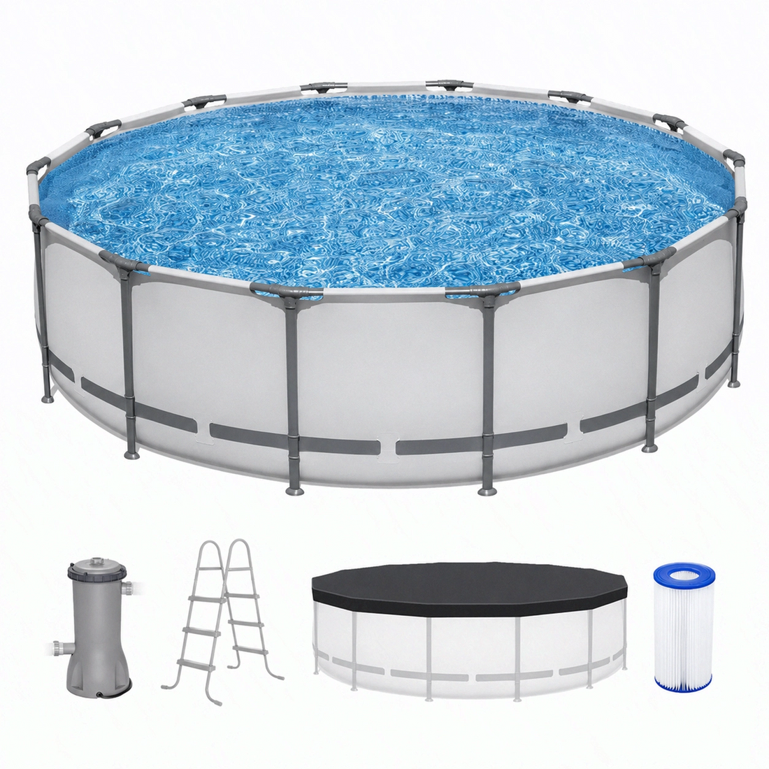 Round Above Ground Outdoor Swimming Pool with Pump