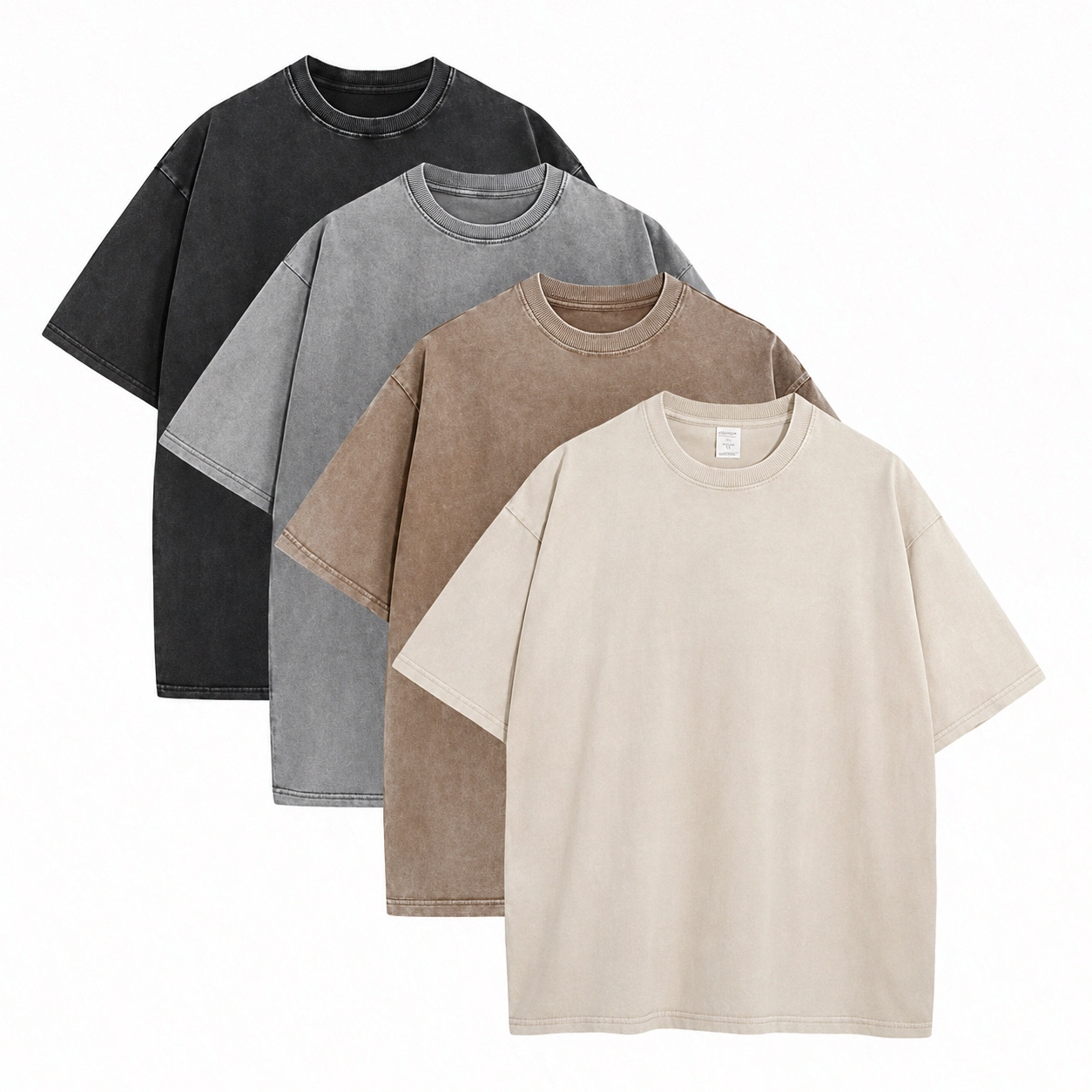 Set of 4 Oversized Tshirts Unisex Gym Vintage Heavyweight