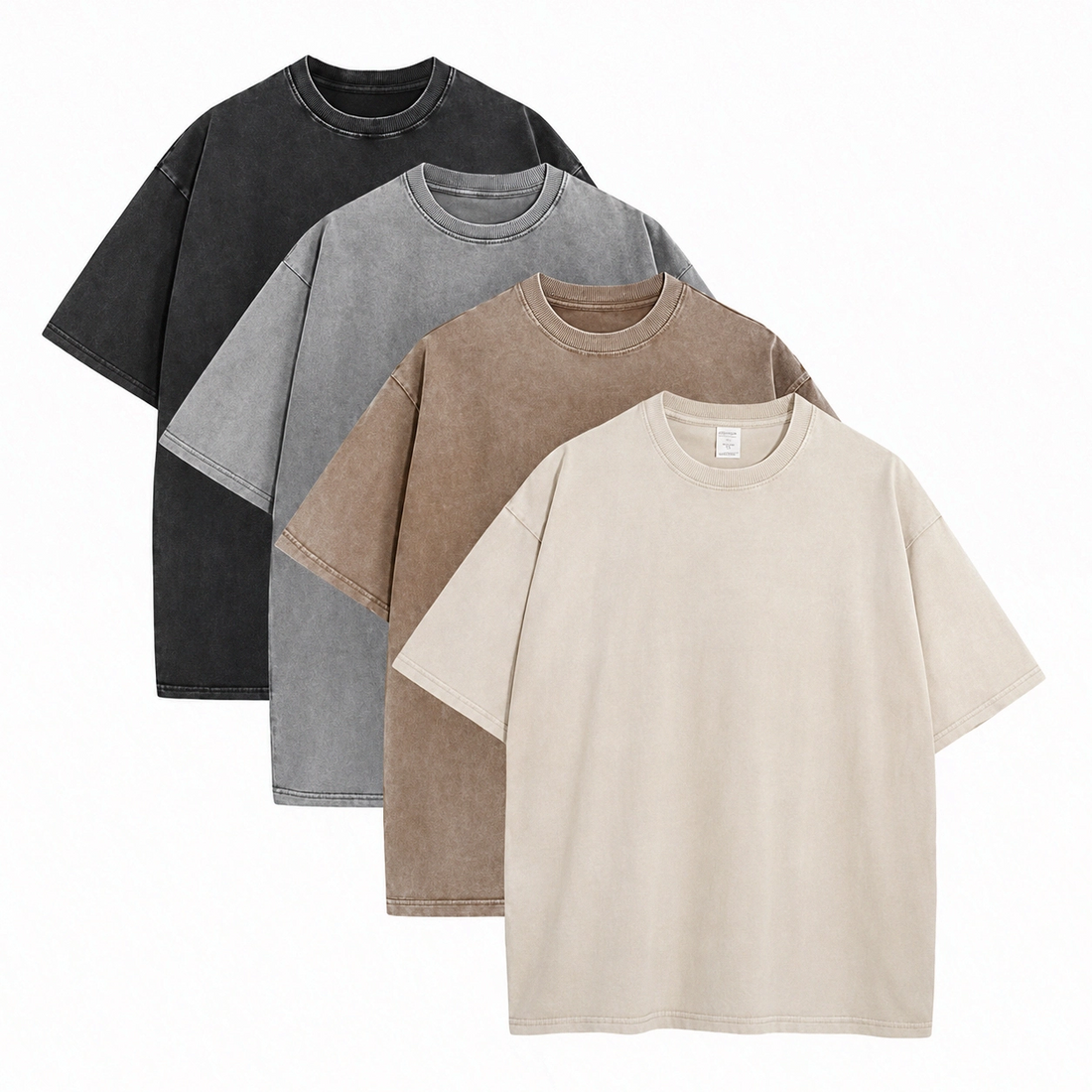 Set of 4 Oversized Tshirts Unisex Gym Vintage Heavyweight