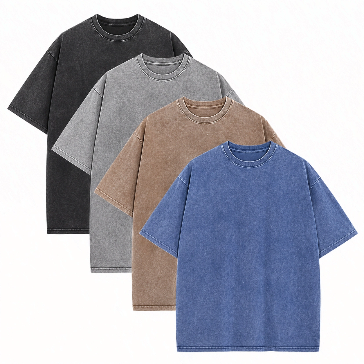 Set of 4 Oversized Tshirts Unisex Gym Vintage Heavyweight