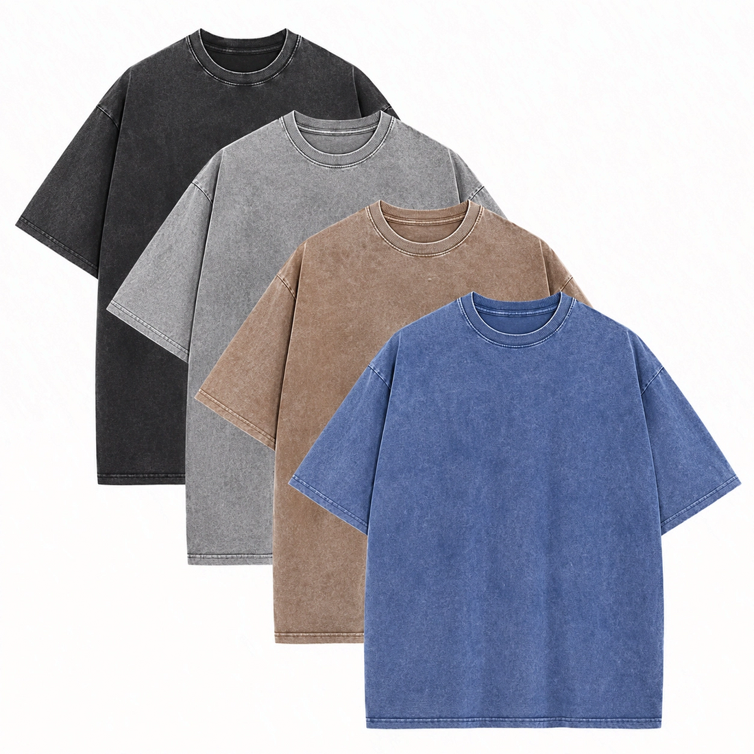 Set of 4 Oversized Tshirts Unisex Gym Vintage Heavyweight