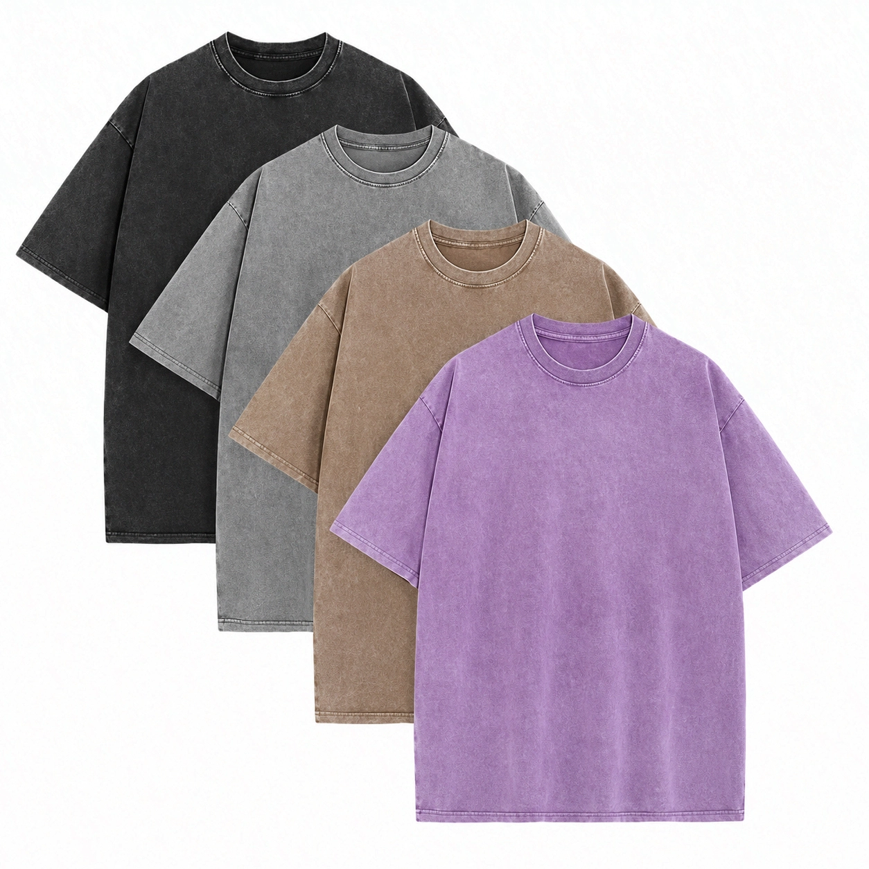Set of 4 Oversized Tshirts Unisex Gym Vintage Heavyweight