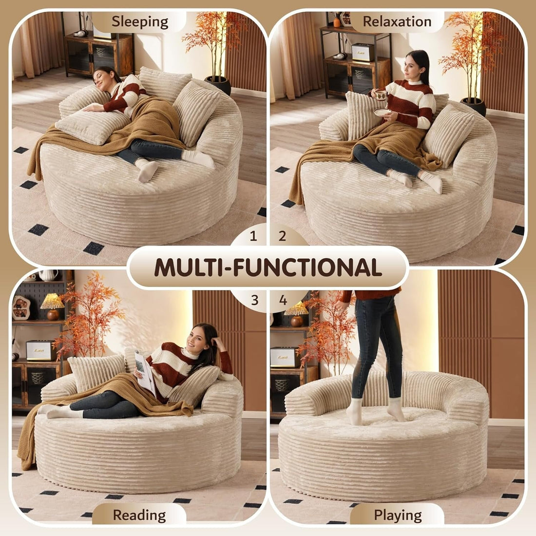 Premium Fluffy Sofa Bed