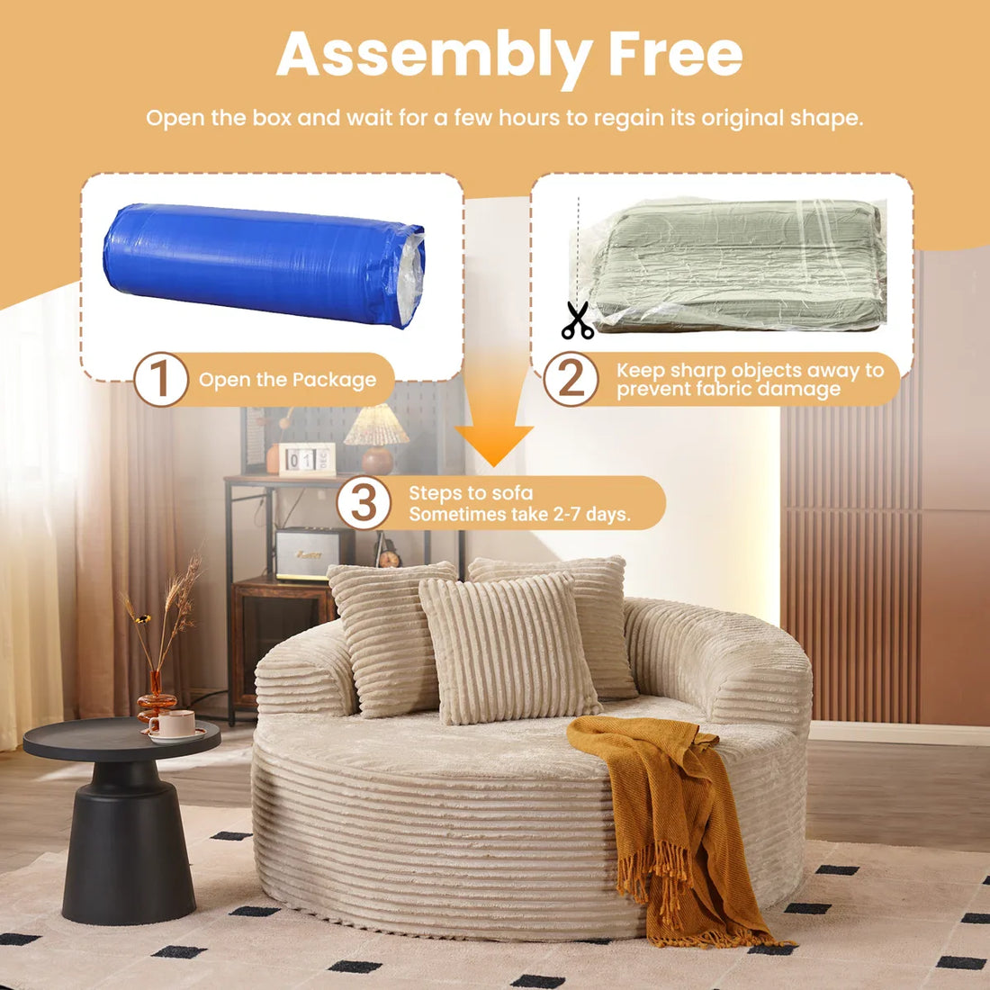 Lumen Boneless Round Foam Chair