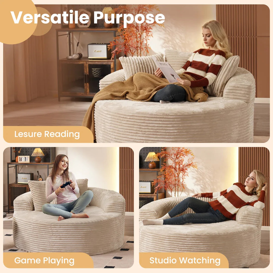 Lumen Boneless Round Foam Chair