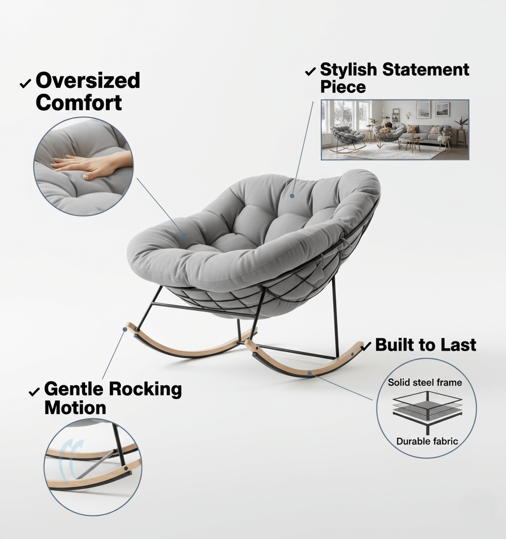Lumen Bouncy Oversized Rocking Chair