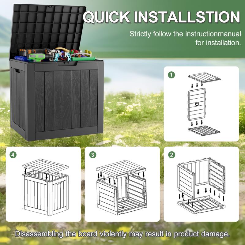 Lumen 31-Gallon Outdoor Storage Box, Waterproof & UV-Resistant