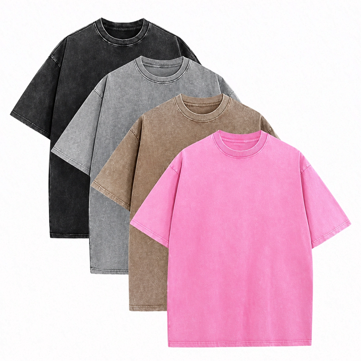 Set of 4 Oversized Tshirts Unisex Gym Vintage Heavyweight
