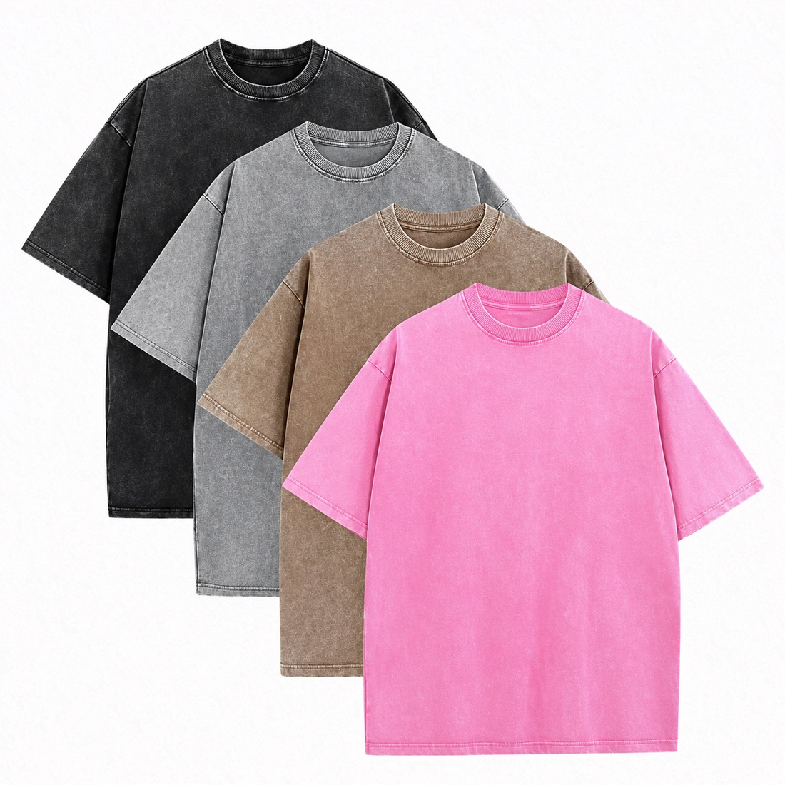 Set of 4 Oversized Tshirts Unisex Gym Vintage Heavyweight