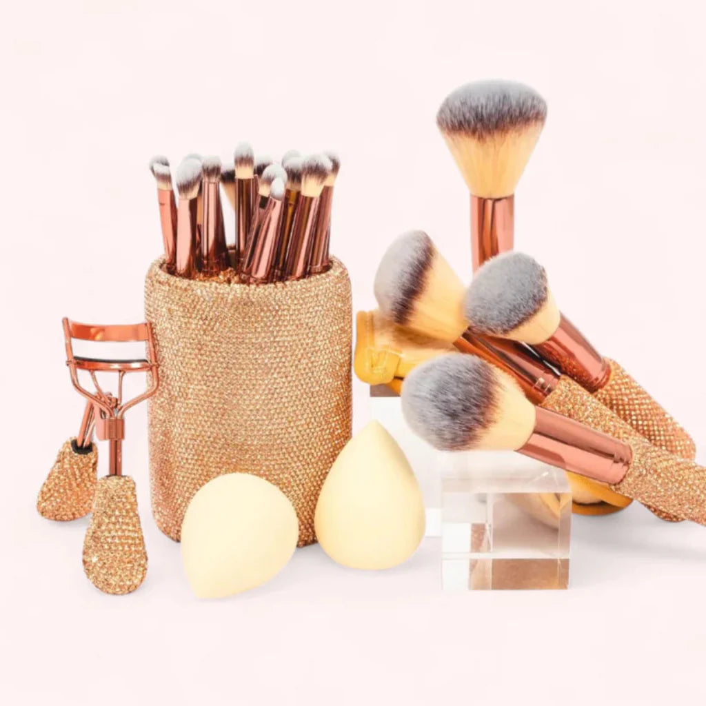 Lumen Glitz & Glam Brush Set (32-Piece Makeup Kit)