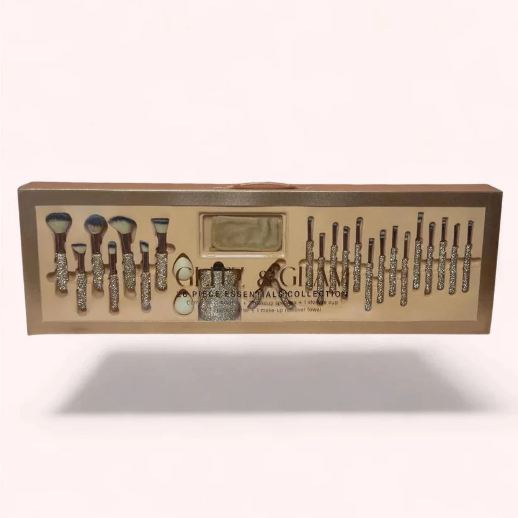 Lumen Glitz & Glam Brush Set (32-Piece Makeup Kit)