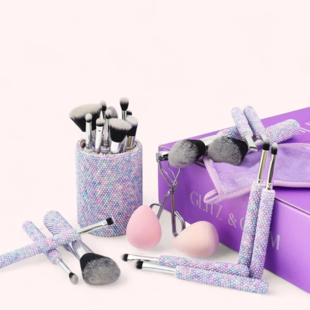 Lumen Glitz & Glam Brush Set (32-Piece Makeup Kit)
