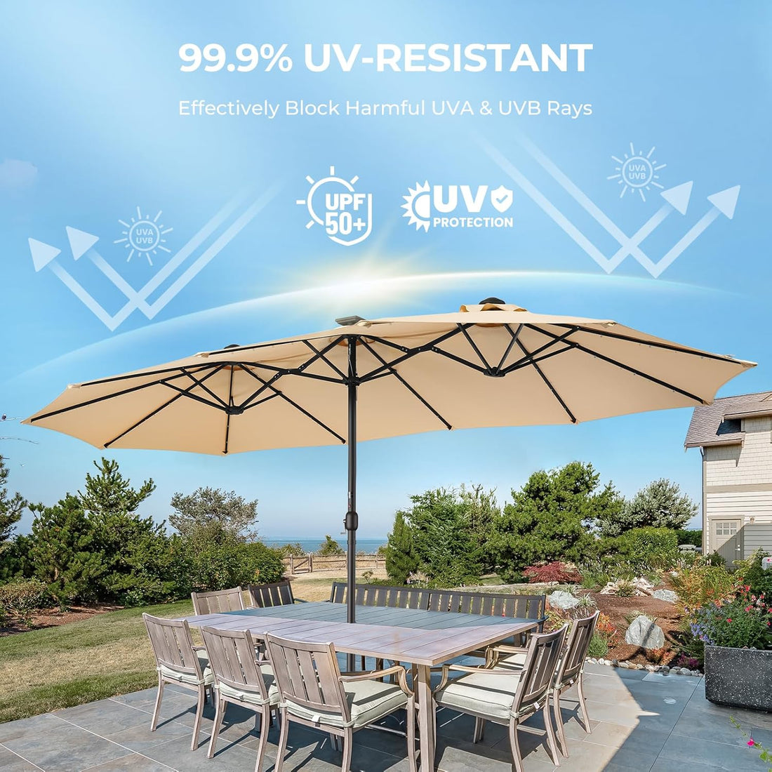 Lumen Double Patio Umbrella