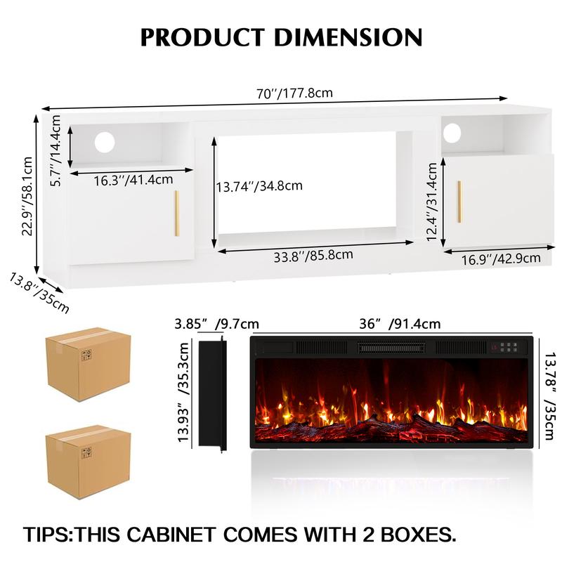 Clearance : Lumen Fireplace TV Stand