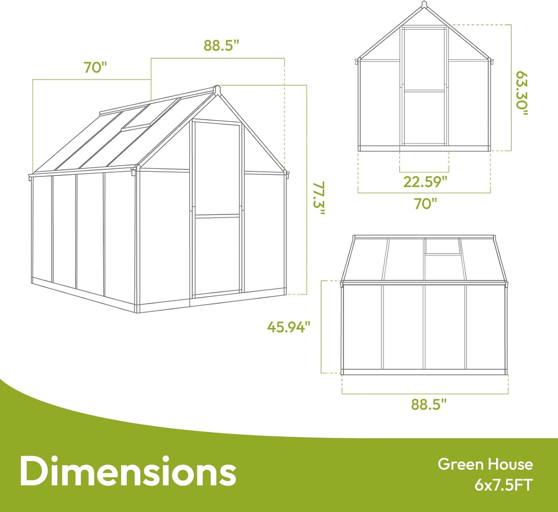 Lumen 6x7 Outdoor Greenhouse
