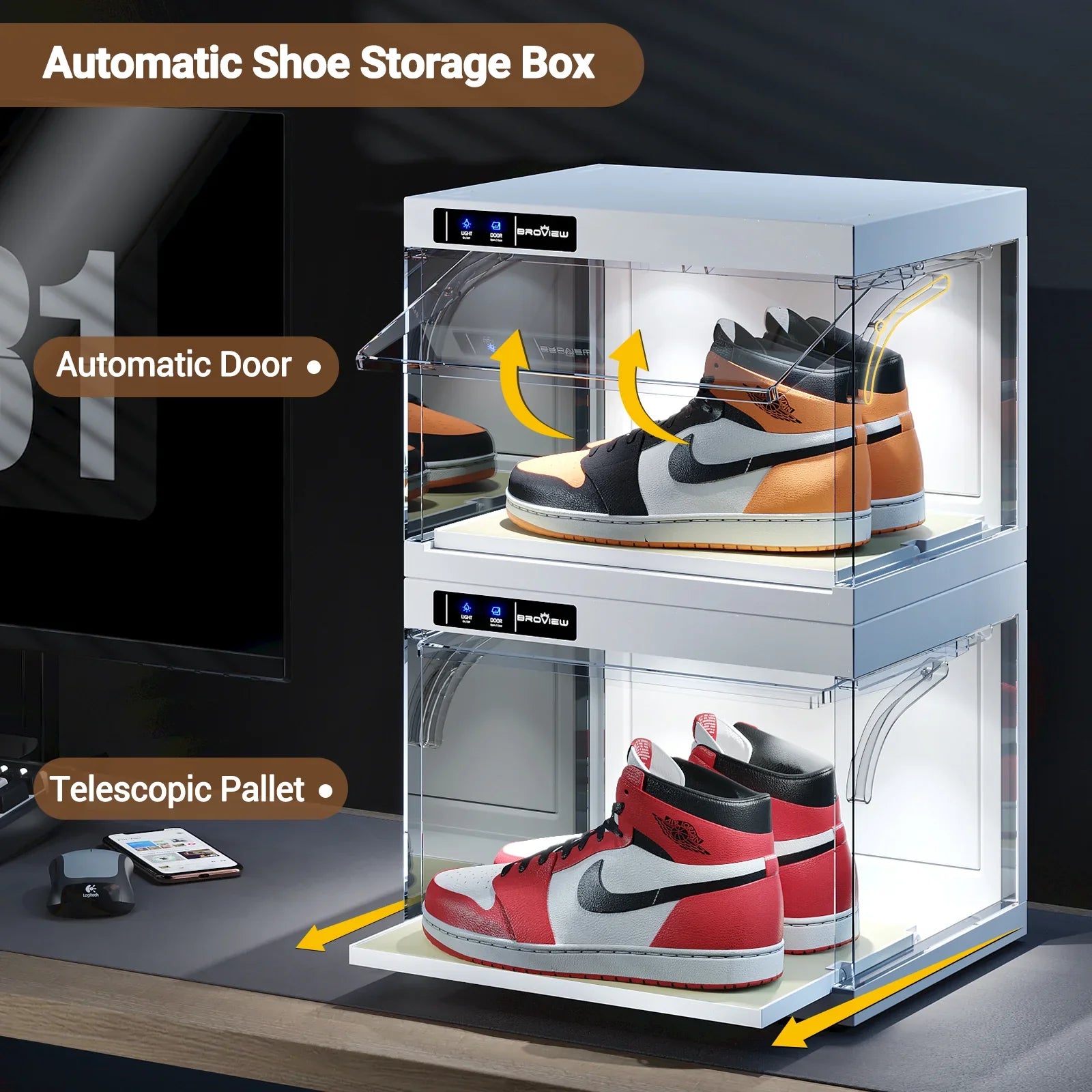 Lumen SneakerBox - LED Display Case 4-Pack