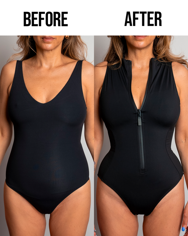 LUMEN Shaping push-up swimsuit with a zipper