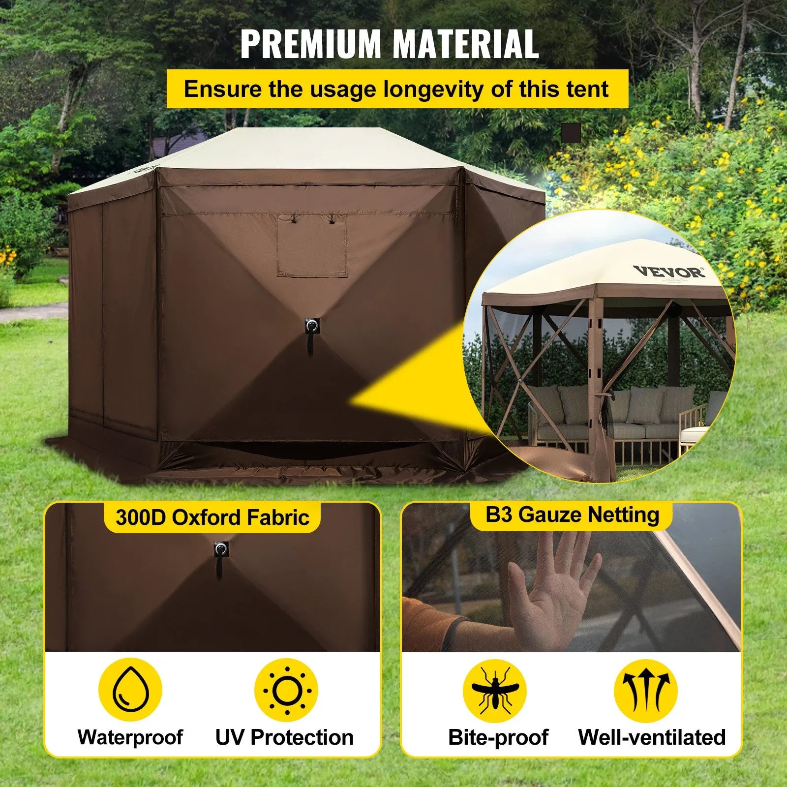 Lumen GazeboTent : 12x12ft Pop-Up Screen Tent
