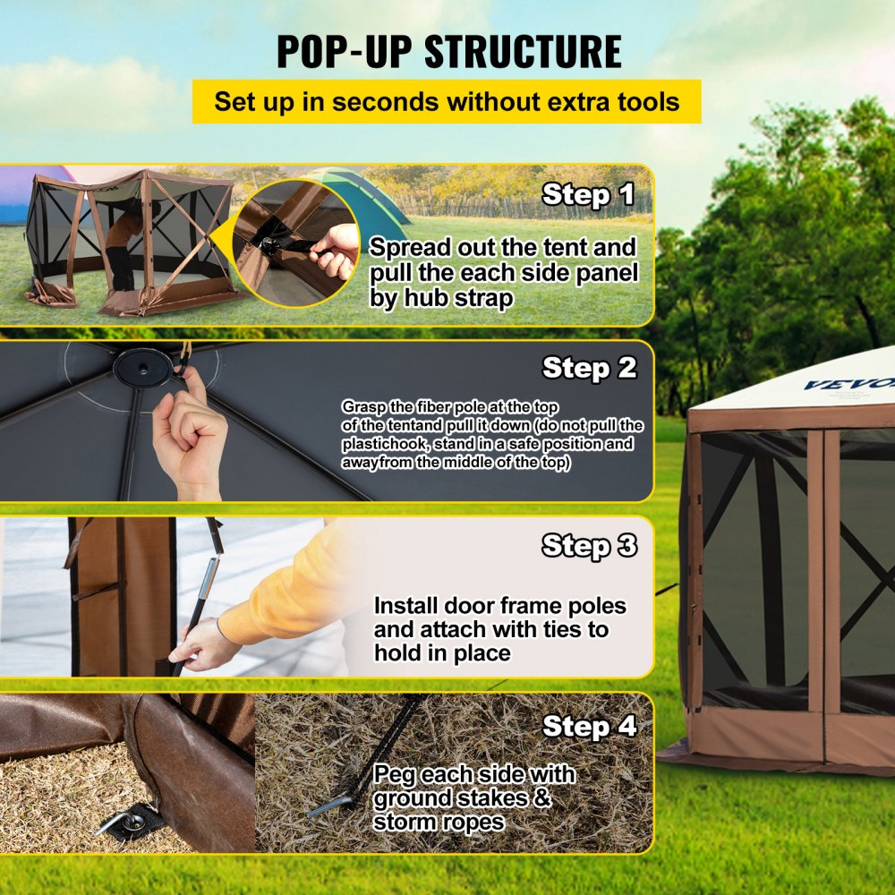 Lumen GazeboTent : 12x12ft Pop-Up Screen Tent