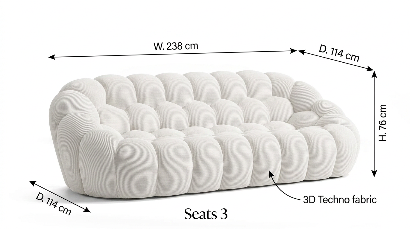 Lumen 3D Bubble Sofa 3 Seat