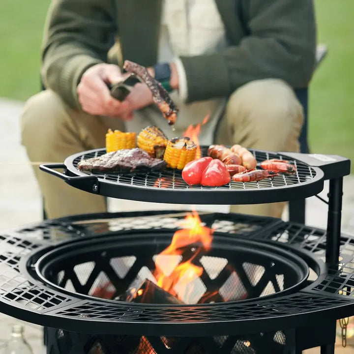 Lumen 2-in-1 Wood Fire Pit Will Grill