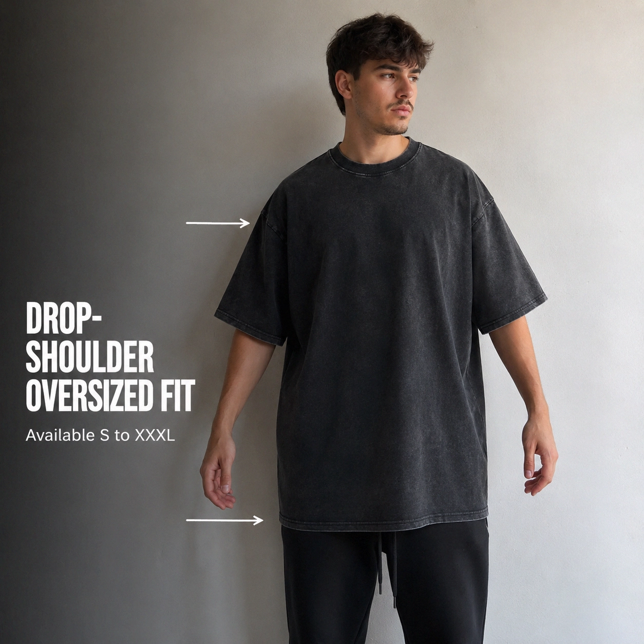 Set of 4 Oversized Tshirts Unisex Gym Vintage Heavyweight