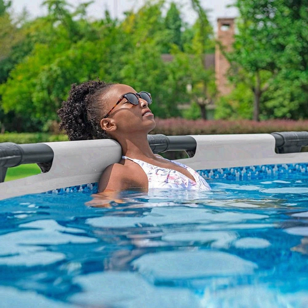 Round Above Ground Outdoor Swimming Pool with Pump